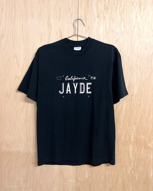 LICENSE PLATE TEE - BLACK