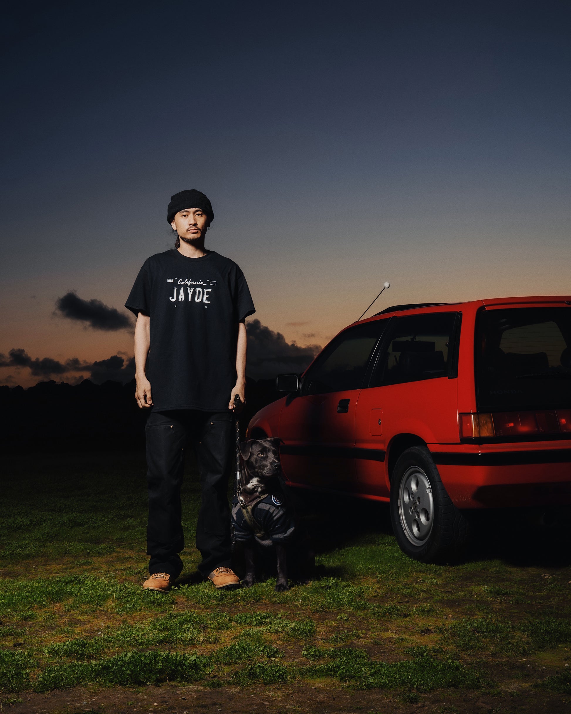 LICENSE PLATE TEE - BLACK